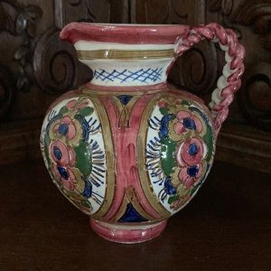 Italian pottery pitcher